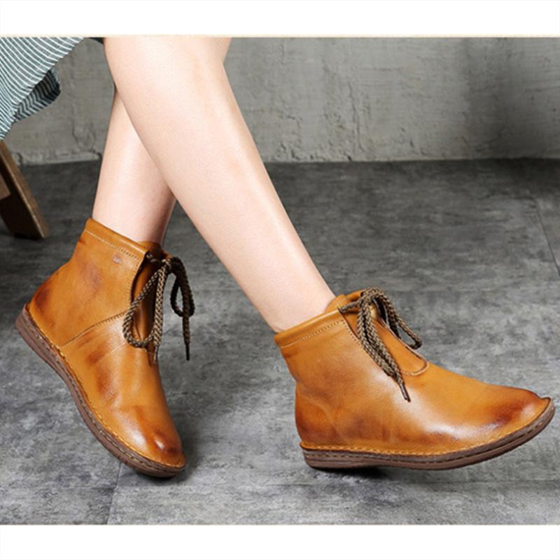 Female Genuine Cow Leather Woman Lace-up Ankle Black Boots Camel Rubber Low Heels Height Zipper 2020 Riding Normal Size 35-40
Female Genuine Cow Leather Woman Lace-up Ankle Black Boots Camel Rubber Low Heels Height Zipper 2020 Riding Normal Size 35-40