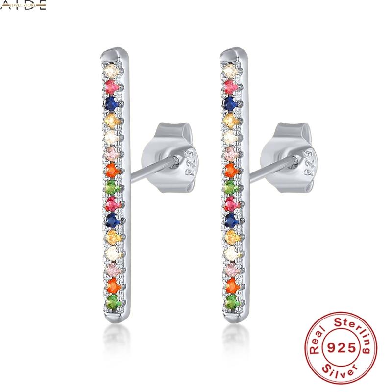 Stud Aide Luruxy Rainbow Zircon Earrings Female Gold Minimalist Geometric Bar 925 Sterling Silver Earring Piercing Fine Jewelry
Stud Aide Luruxy Rainbow Zircon Earrings Female Gold Minimalist Geometric Bar 925 Sterling Silver Earring Piercing Fine Jewelry