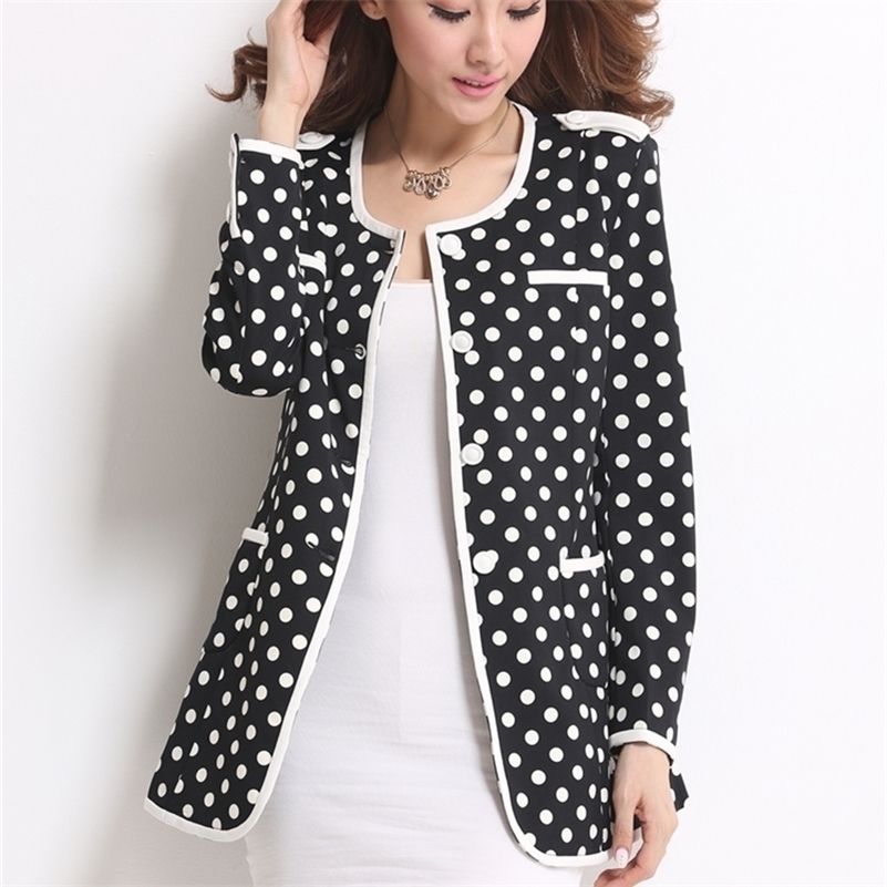 J48814 Women Blazers Full Sleeve Polka Dot Hidden Breasted O Neck Casual Blazer Jacket Office Lady Business Blazers 201114, 48814 bf
J48814 Women Blazers Full Sleeve Polka Dot Hidden Breasted O Neck Casual Blazer Jacket Office Lady Business Blazers 201114, 48814 bf