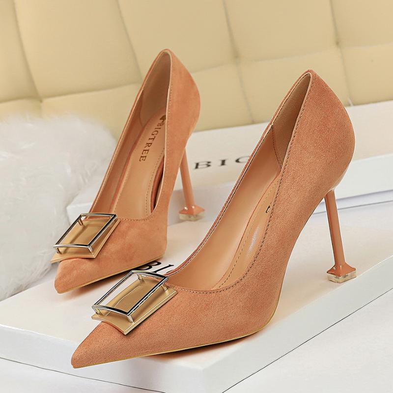 BIGTREE Women'S Suede Wedding Shoes Spring Sexy High Heel Party Pointed Belt Buckle Fine Heel Shoes Asakuchi Overshoes, Black
BIGTREE Women'S Suede Wedding Shoes Spring Sexy High Heel Party Pointed Belt Buckle Fine Heel Shoes Asakuchi Overshoes, Black