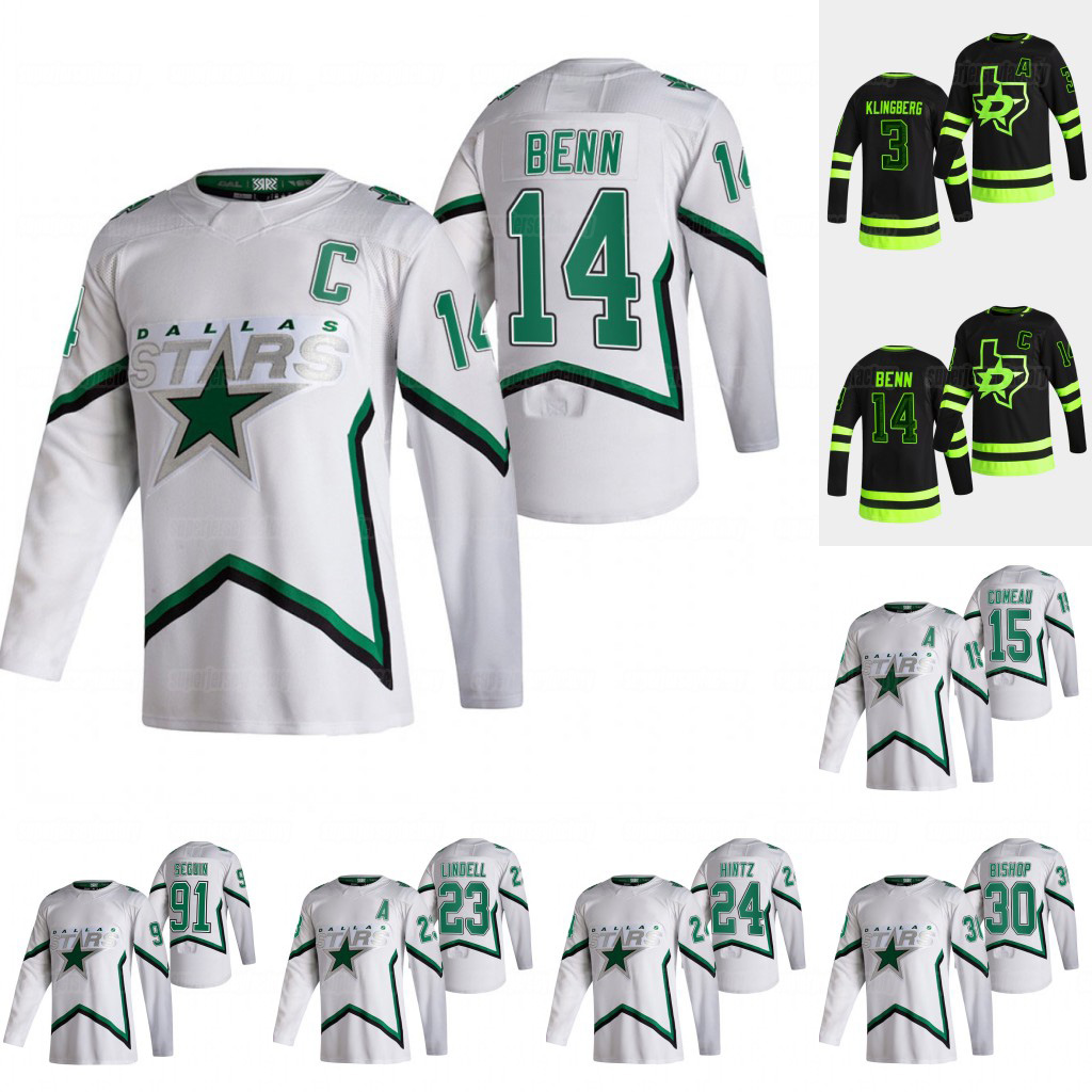 Women Dallas Stars 2021 Reverse Retro Jamie Benn Miro Heiskanen Tyler Seguin Ben Bishop Alexander Radulov Esa Lindell Roope Hintz Khudobin, Youth blackout third jersey
Women Dallas Stars 2021 Reverse Retro Jamie Benn Miro Heiskanen Tyler Seguin Ben Bishop Alexander Radulov Esa Lindell Roope Hintz Khudobin, Youth blackout third jersey