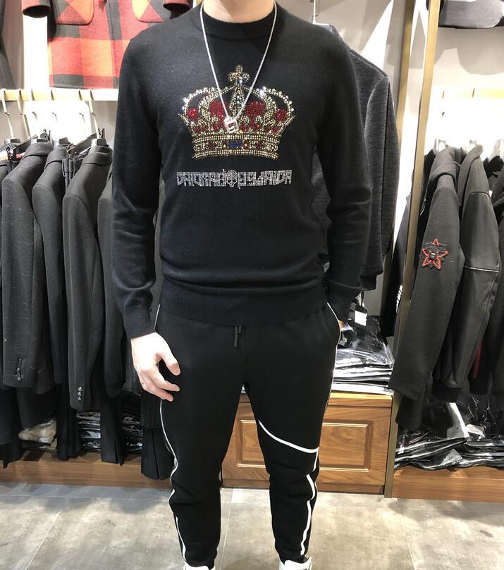 2021 Men Pullovers Neck-to-neck Shirts Hot Brocade Men's Autumn Diamond Knitting Black S-3xl Clothes New Ewqk, As shown
2021 Men Pullovers Neck-to-neck Shirts Hot Brocade Men's Autumn Diamond Knitting Black S-3xl Clothes New Ewqk, As shown
