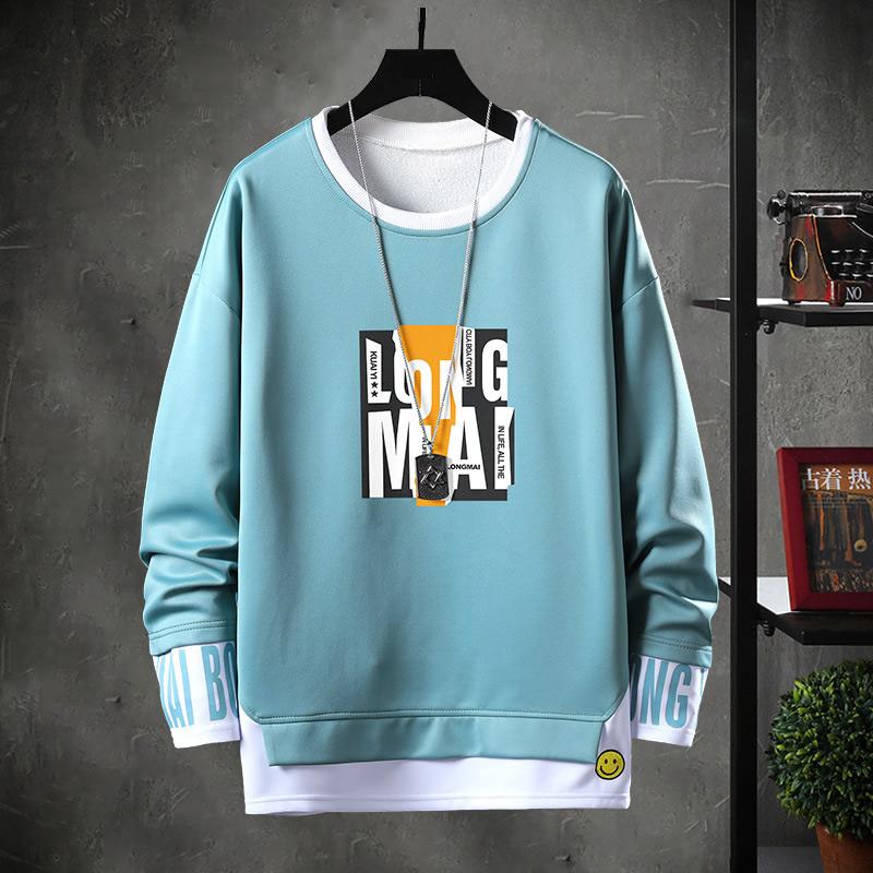 Korean Trend Men Sweatshirt O-neck Long Sleeve Pullover Hoodie Fashion Casual Tracksuit High Quality Sportswear Streetwear, Style 024 
Korean Trend Men Sweatshirt O-neck Long Sleeve Pullover Hoodie Fashion Casual Tracksuit High Quality Sportswear Streetwear, Style 024