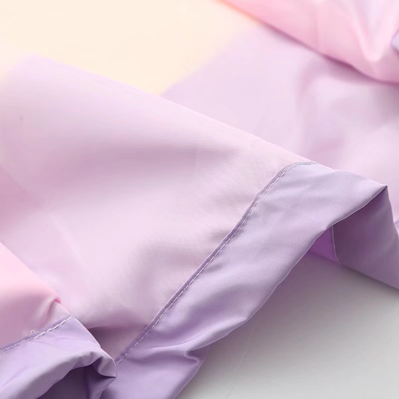 Flectit Women Pastel Rainbow Bomber Jacket Cute Color Block Duster Souvenir Sukajan Windbreaker Girls Harajuku Pastel Goth * 201028