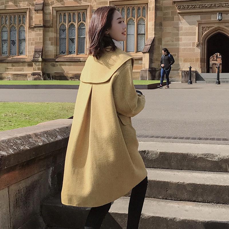 2020 Autumn and Winter Women' Clothing College Style Chic Thickened Quilted Woolen Coat Single Breasted Korean Coat Yellow
2020 Autumn and Winter Women' Clothing College Style Chic Thickened Quilted Woolen Coat Single Breasted Korean Coat Yellow