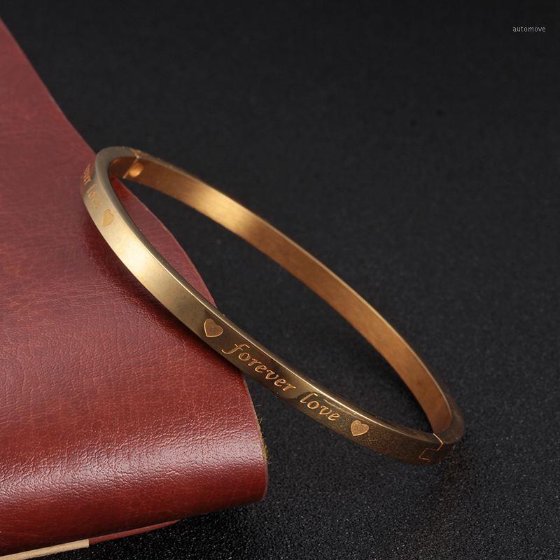 Bracelet Women Stainless Steel Gold Plating Charming Bangle with pattens Forever Lover WristBand Party Jewelry Gift1
Bracelet Women Stainless Steel Gold Plating Charming Bangle with pattens Forever Lover WristBand Party Jewelry Gift1