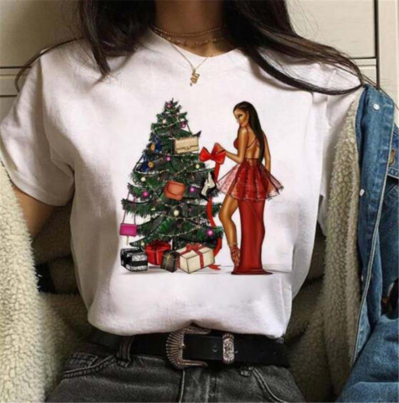 Merry Christmas Women T-Shirt Casual Short Sleeves Printed Tee Shirt Tumblr Graphic T Shirt Female Tops, Noprintingwhite
Merry Christmas Women T-Shirt Casual Short Sleeves Printed Tee Shirt Tumblr Graphic T Shirt Female Tops, Noprintingwhite