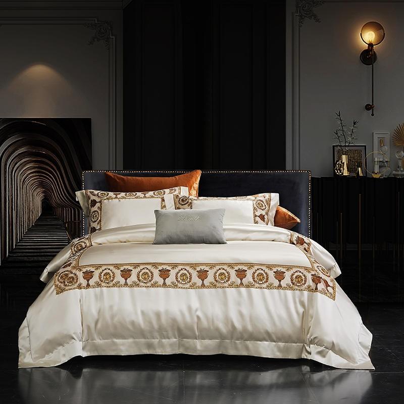 Chic Embroidery Luxury Duvet Quilt Cover Bed Sheet Pillowcases 4/6Pcs Queen King Bedding Set 1000TC Egyptian Cotton Sateen Silky, Color 2
Chic Embroidery Luxury Duvet Quilt Cover Bed Sheet Pillowcases 4/6Pcs Queen King Bedding Set 1000TC Egyptian Cotton Sateen Silky, Color 2