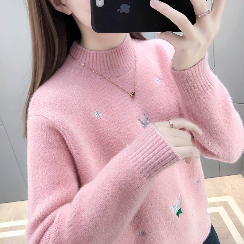 Female Mink Autumn Knitted Sweater Casual Fashion Plus Hot Thick Velvet Tops R848 Aztu, Green
Female Mink Autumn Knitted Sweater Casual Fashion Plus Hot Thick Velvet Tops R848 Aztu, Green