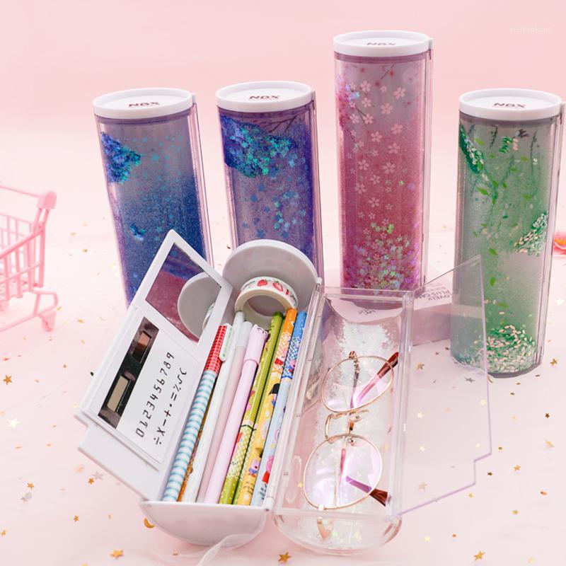 2020 New Novelty Multifunction Cylindrical Quicksand Translucent Pencil Box Case School Stationery Pen Holder Storge Gift Supply1 
2020 New Novelty Multifunction Cylindrical Quicksand Translucent Pencil Box Case School Stationery Pen Holder Storge Gift Supply1
