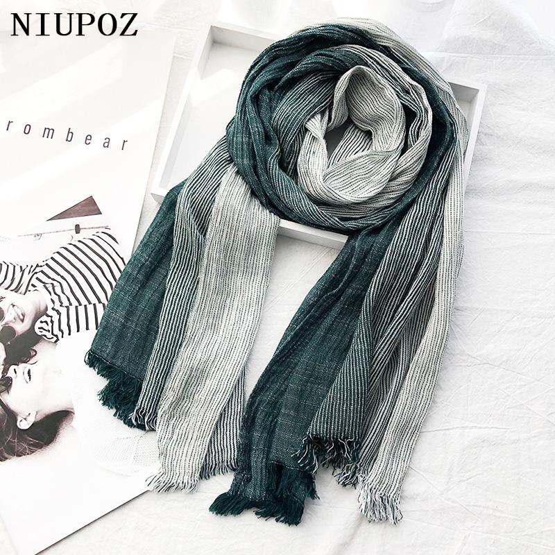 New Fashion Women Foulard Winter Cotton Warm Gradient stripes Long Shawl Hijab Wrap Comfortable Elegant Wrap
New Fashion Women Foulard Winter Cotton Warm Gradient stripes Long Shawl Hijab Wrap Comfortable Elegant Wrap