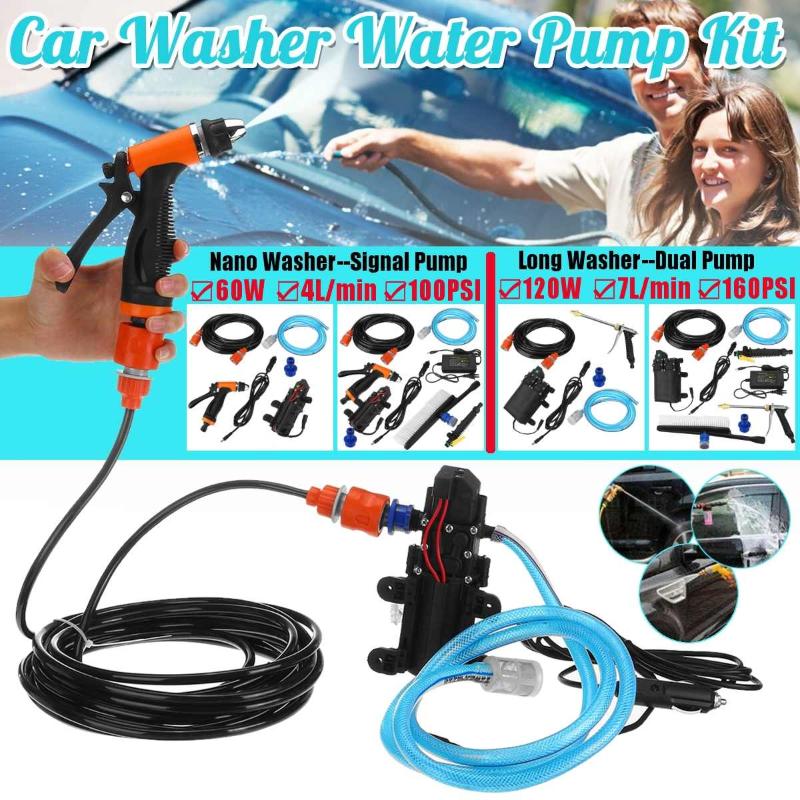 Car Washer High Pressure Power Water Pump Kit 120W 12V Washer Electric Pump Car Shower 100PSI/ Dual 160PSI Washing Clean Tools
Car Washer High Pressure Power Water Pump Kit 120W 12V Washer Electric Pump Car Shower 100PSI/ Dual 160PSI Washing Clean Tools