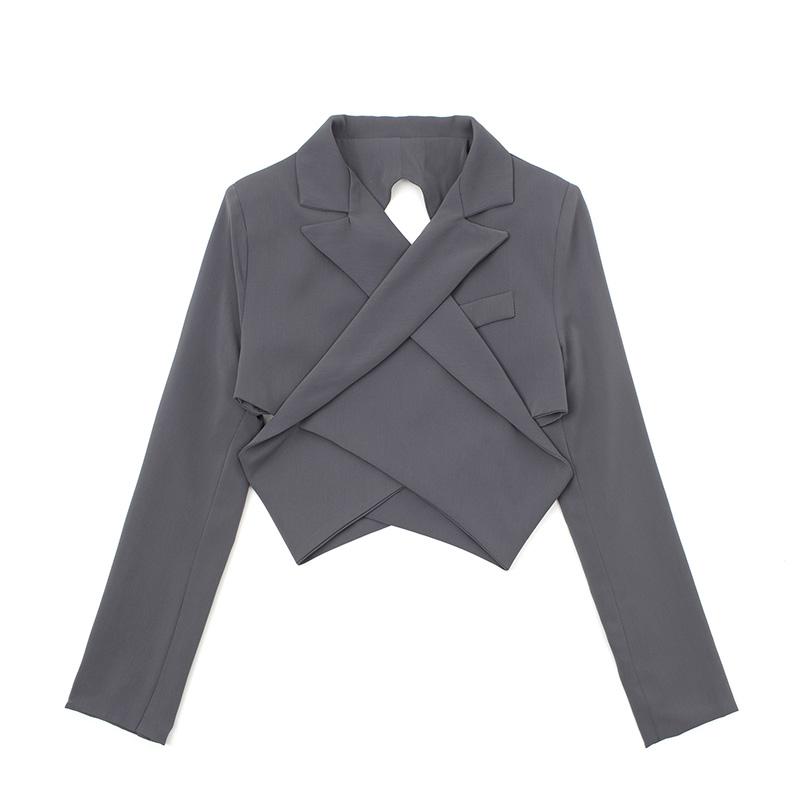 Fashion Sexy Hollow Blazer For Women 2020 Autumn Lace Up Long Sleeve Designer Irregular Slim Crop Jacket Veste Femme Blazers, Grey
Fashion Sexy Hollow Blazer For Women 2020 Autumn Lace Up Long Sleeve Designer Irregular Slim Crop Jacket Veste Femme Blazers, Grey