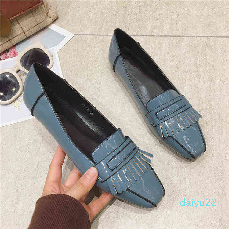 Fashion Fringe Women Shoes Spring Summer New Square Toe Casual Flats Comfortable Women Slippers