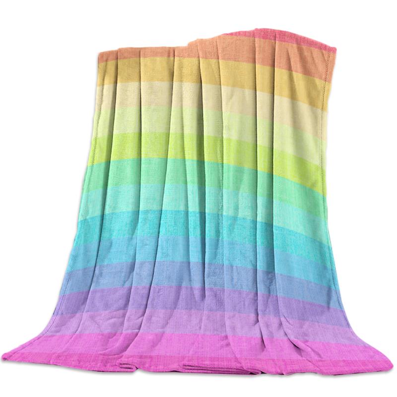 Portable Soft Blanket Rainbow Blue Yellow Stripes Throw Blanket Warm Sofa Bed Sheets Christmas Decorations For Home Blankets
Portable Soft Blanket Rainbow Blue Yellow Stripes Throw Blanket Warm Sofa Bed Sheets Christmas Decorations For Home Blankets