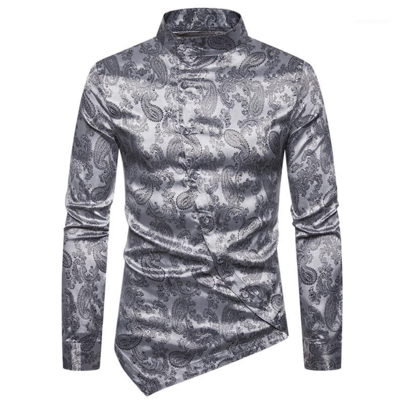 Men Long-Sleeve Shirt Blouse Tops 2020 Casual Button Cashew Flower Irregular Henry Collar High-Grade Slim Fit Shirt Men Chemise1, Black
Men Long-Sleeve Shirt Blouse Tops 2020 Casual Button Cashew Flower Irregular Henry Collar High-Grade Slim Fit Shirt Men Chemise1, Black