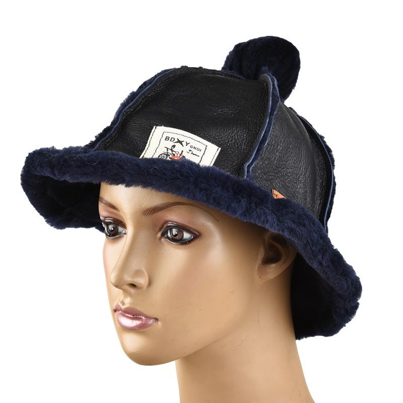 Real sheepskin leather hat leather real fur men and women lovers fashion cylinder hat bomber, Color 1
Real sheepskin leather hat leather real fur men and women lovers fashion cylinder hat bomber, Color 1