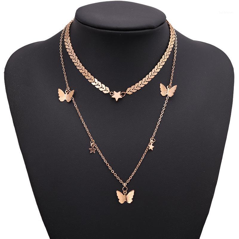 Hot Selling Gold Color Fish Bone Butterfly Stars Necklaces for Women Double Layer Clavicle Chain Jewelry Party Gifts1
Hot Selling Gold Color Fish Bone Butterfly Stars Necklaces for Women Double Layer Clavicle Chain Jewelry Party Gifts1