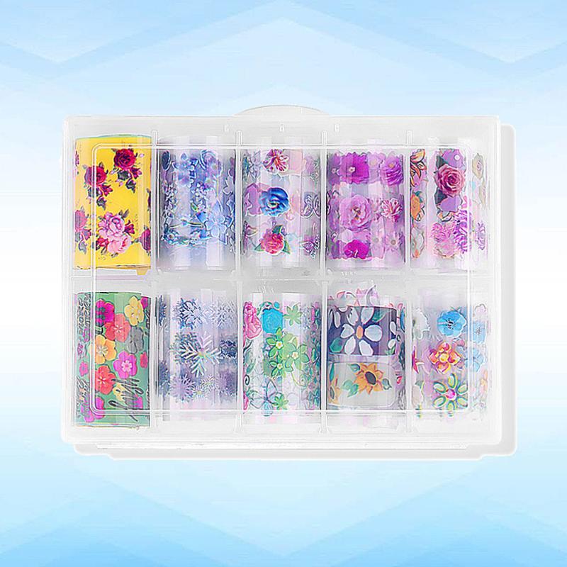 1 Set Nail Art Stickers Colorful 10 Compartments Nail Decals Transfer Paper for Ladies Women, As shown
1 Set Nail Art Stickers Colorful 10 Compartments Nail Decals Transfer Paper for Ladies Women, As shown