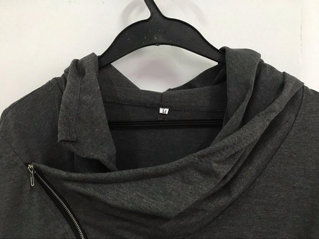 Men's Hoodies & Sweatshirts Fashion Men Side Zipper Coat Cotton Sports Jacket Diagonal Mens Hoodie Male Tops1