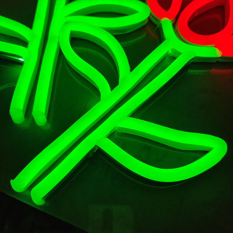 Two Flower Sign Holiday Lighting girl Home decoration Bar Public Places Handmade Neon Light 12 V Super Bright
