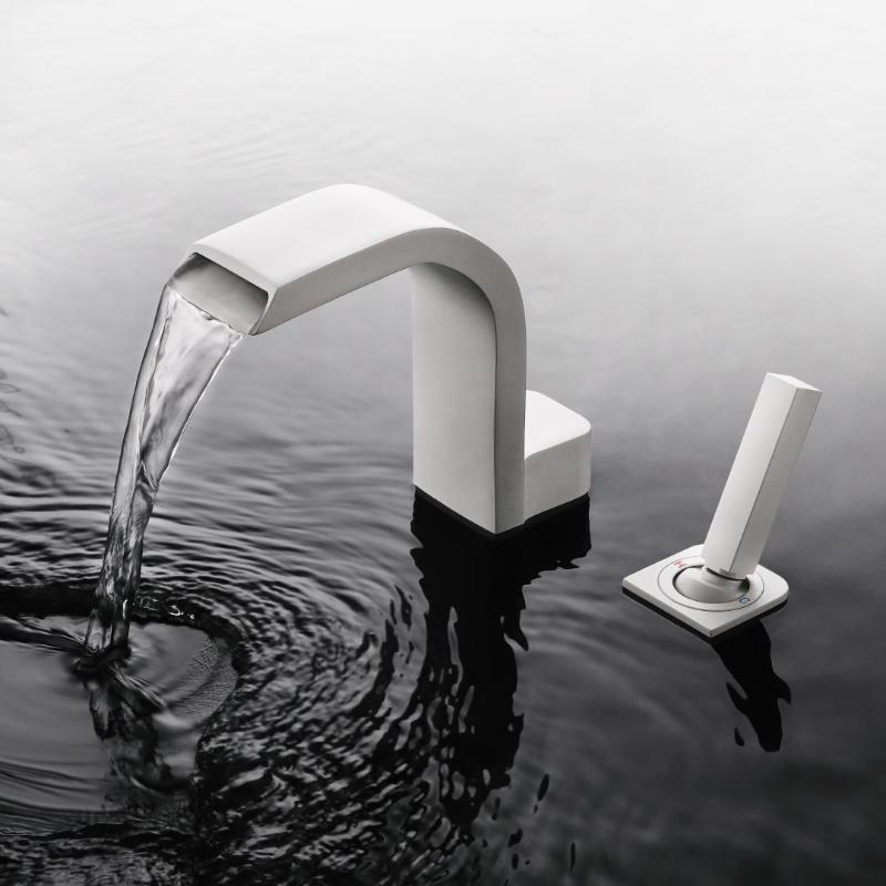 SKOWLL Single Handle 2 Hole Waterfall Sink Faucet Bathroom Deck Mount Basin Sink Taps Matte White Finished1
SKOWLL Single Handle 2 Hole Waterfall Sink Faucet Bathroom Deck Mount Basin Sink Taps Matte White Finished1