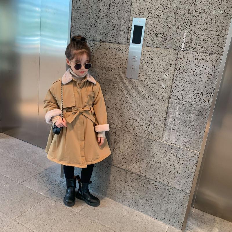 Winter New Arrival Korean style girl's long coat thickened fur inside fashion windbreak jacket with belt for cool baby girls1, Brown
Winter New Arrival Korean style girl's long coat thickened fur inside fashion windbreak jacket with belt for cool baby girls1, Brown
