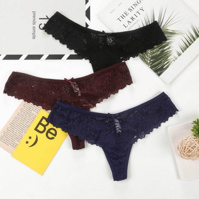 Women Transparent Knickers Hollow Out Panties Femal Sexy G-string Sheer Panties Sexy Lingerie Lace Embroidery Thong Underwear, Black
Women Transparent Knickers Hollow Out Panties Femal Sexy G-string Sheer Panties Sexy Lingerie Lace Embroidery Thong Underwear, Black