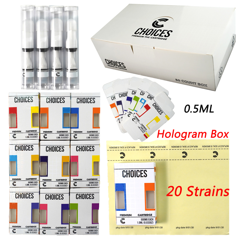 Choices Vape Carts Hologram Box Vape Cartridges Packaging 0.5ML Ceramic Coil Full Ceramic Press On Tips Pyrex Glass Tank Atomizer 510 Thread
Choices Vape Carts Hologram Box Vape Cartridges Packaging 0.5ML Ceramic Coil Full Ceramic Press On Tips Pyrex Glass Tank Atomizer 510 Thread