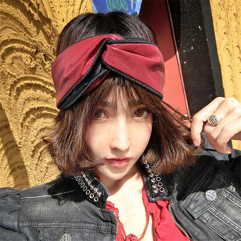 Leather Headband Punk Girl PU Chic Hairbands Women Pinhole Leather Headwear Rock Style Wine Red Silver Strech Hair Accessory
Leather Headband Punk Girl PU Chic Hairbands Women Pinhole Leather Headwear Rock Style Wine Red Silver Strech Hair Accessory