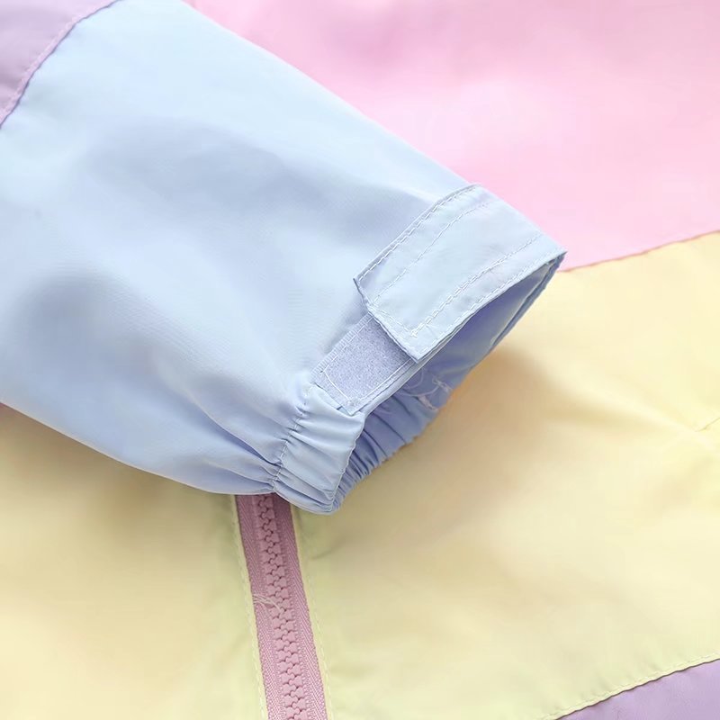 Flectit Women Pastel Rainbow Bomber Jacket Cute Color Block Duster Souvenir Sukajan Windbreaker Girls Harajuku Pastel Goth * 201028