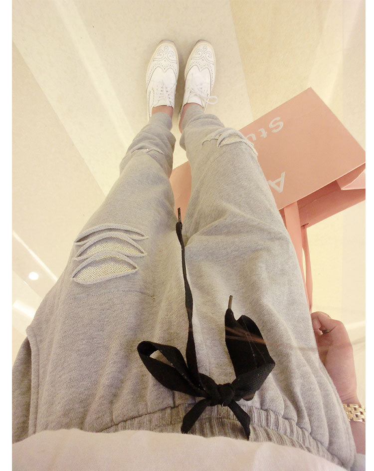 New Spring Autumn New Plus Size Women's Fat MM 200 Pounds Increase Size Harlan Pants Stretch Sequins Casual Pants Female MZ1104 201106