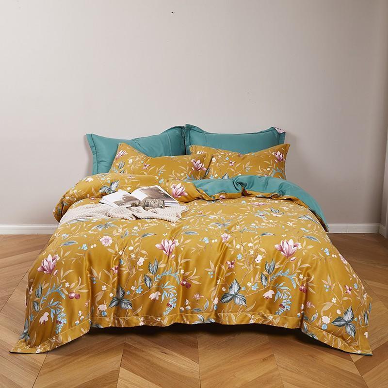 4Pcs Egyptian Cotton Soft Duvet Cover Set Tree Leaves Birds Floral Bright Bedding Set 1 Duvet cover 1 Bed sheet 2 Pillowcases, Color 2
4Pcs Egyptian Cotton Soft Duvet Cover Set Tree Leaves Birds Floral Bright Bedding Set 1 Duvet cover 1 Bed sheet 2 Pillowcases, Color 2