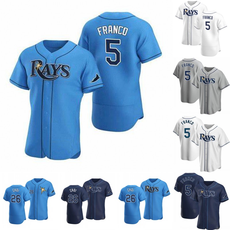 #5 Wander Franco Baseball Jersey Corey Kluber Randy Arozarena Ji-man Choi Brett Phillips Kevin Kiermaier Mike Zunino Austin Meadows Lowe Tyl, Blue;black
#5 Wander Franco Baseball Jersey Corey Kluber Randy Arozarena Ji-man Choi Brett Phillips Kevin Kiermaier Mike Zunino Austin Meadows Lowe Tyl, Blue;black
