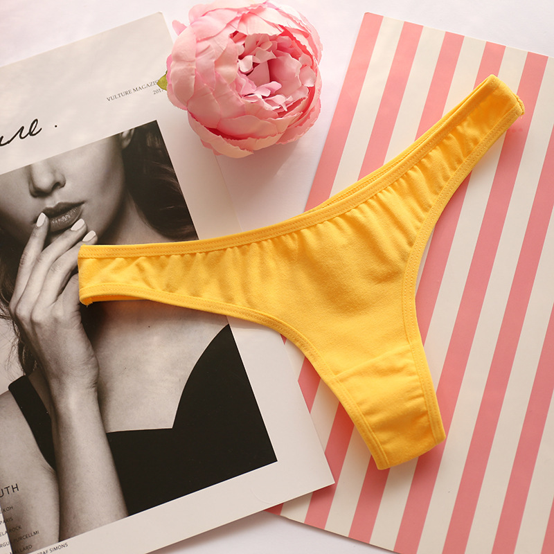 Girl Solid Color G String Teenage Underwear Panties Girl Thong Cotton Bandage Calcinhas Breathable Young Girls Lingerie Y0126