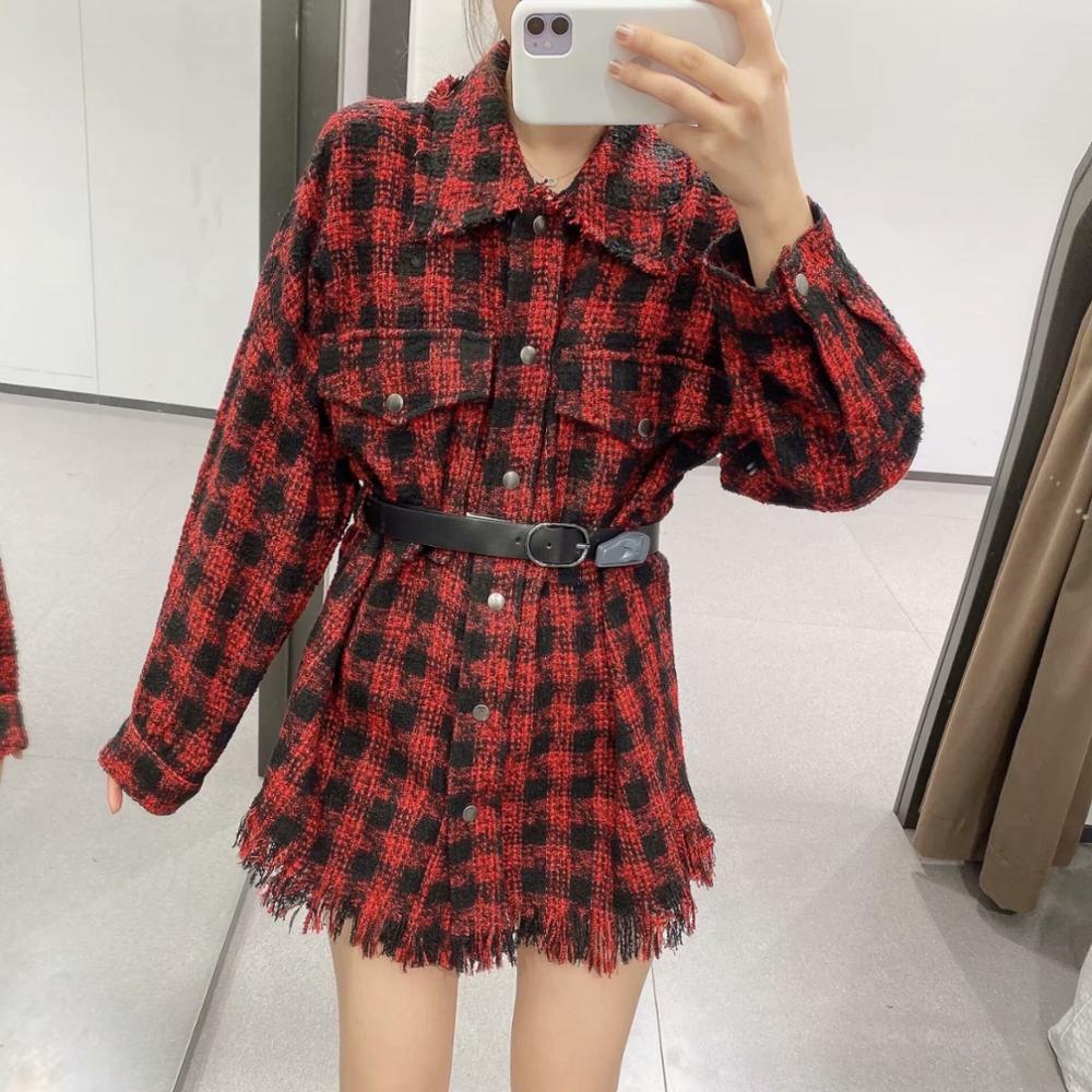 Casual Womens loose fall houndstooth winter chess belt fashion jacket long sleeve button outerwear ladies elegant coat 9ST7, Red.
Casual Womens loose fall houndstooth winter chess belt fashion jacket long sleeve button outerwear ladies elegant coat 9ST7, Red.