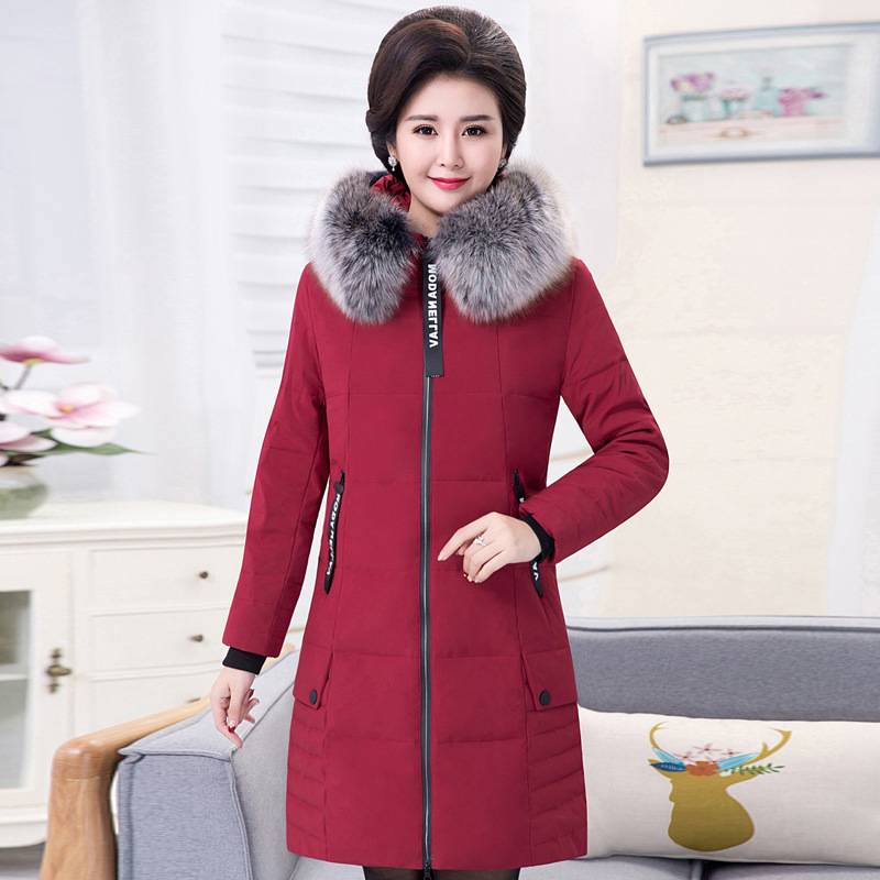 for Winter Woman, Duck Down Long Coat with Female Hood, Size, Large Fur Collar, Warm Parka, Chaquette 2b45, Red one
for Winter Woman, Duck Down Long Coat with Female Hood, Size, Large Fur Collar, Warm Parka, Chaquette 2b45, Red one