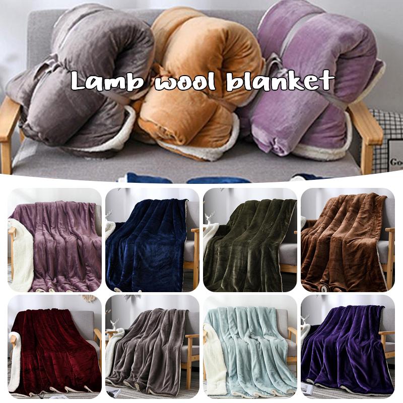 Wool Cashmere Soft Blankets For Beds Sofa Winter Thicken Throw Blanket Lamb Velvet Bedspreads Fleece Portable Quilts Sheet
Wool Cashmere Soft Blankets For Beds Sofa Winter Thicken Throw Blanket Lamb Velvet Bedspreads Fleece Portable Quilts Sheet