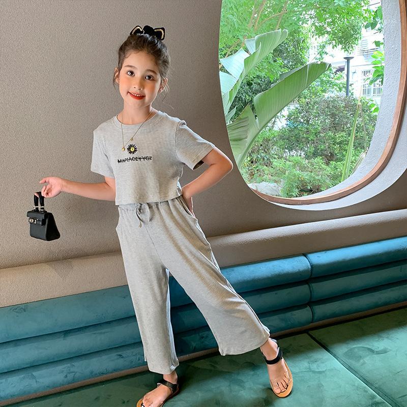 Summer Baby Girls Clothes Sets Outfits Grey Soft Cotton Long Sleeve T-shirts + Plaid Wide Leg Pants Teenage for 4 8 12 14 Years1
Summer Baby Girls Clothes Sets Outfits Grey Soft Cotton Long Sleeve T-shirts + Plaid Wide Leg Pants Teenage for 4 8 12 14 Years1