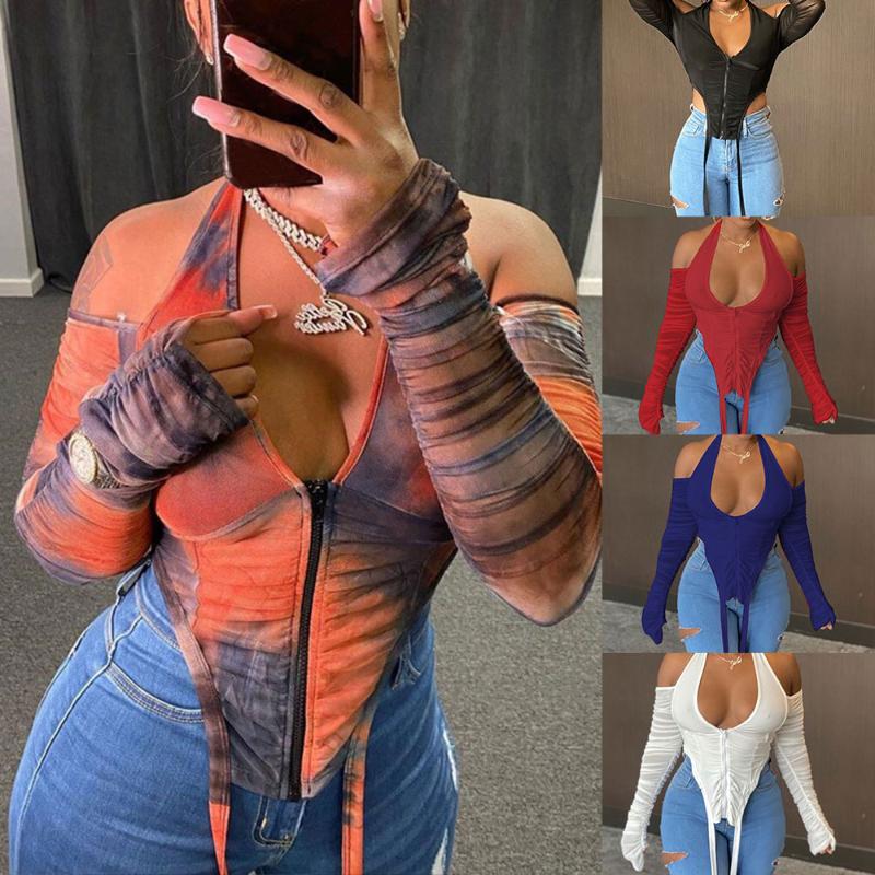 Chic Sexy T Shirt Women Long Sleeve Deep V T-Shirt Off Shoulder Zipper Sexy Tees Bodysuit 2021 New Fashion Spring Clothing, Black
Chic Sexy T Shirt Women Long Sleeve Deep V T-Shirt Off Shoulder Zipper Sexy Tees Bodysuit 2021 New Fashion Spring Clothing, Black