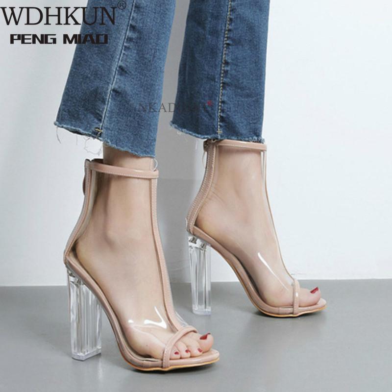 2021 PVC Jelly Transparent Heel Sandals Sandals Crystal Open Toed High Heels Summer Pumps Shoes 11CM1, Gray
2021 PVC Jelly Transparent Heel Sandals Sandals Crystal Open Toed High Heels Summer Pumps Shoes 11CM1, Gray