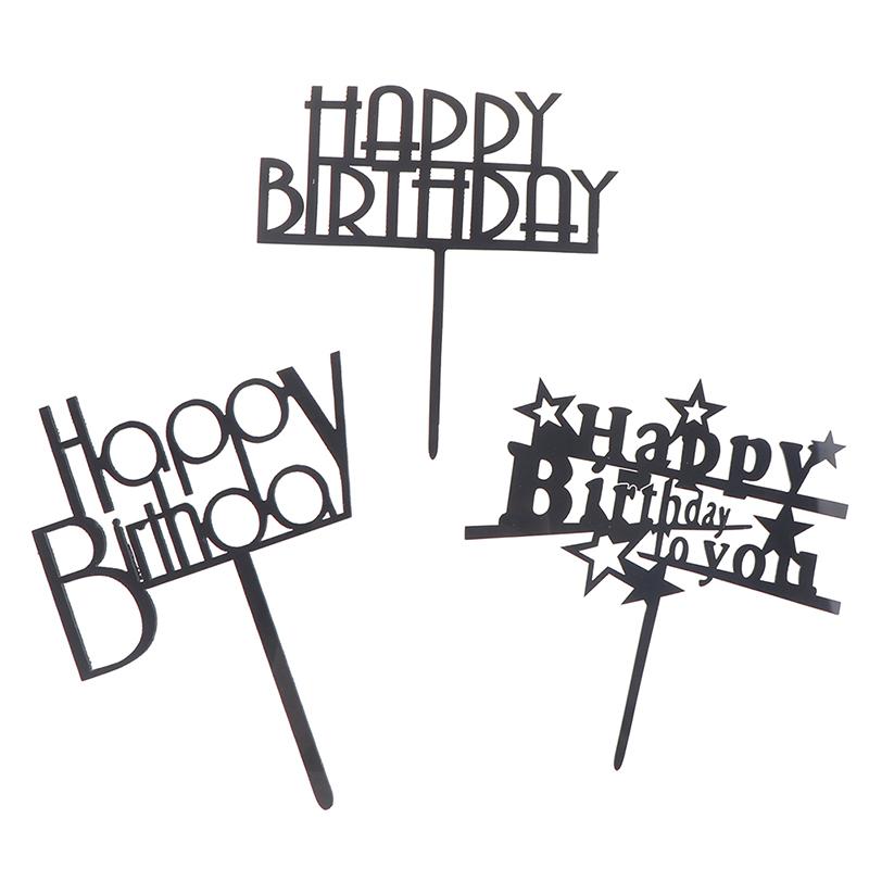 

Shiny Happy Birthday Cake Topper Lovely Star Cupcake Toppers Cake Picks Decoration Topper Toothpick Kids Birthday 1pc NEW