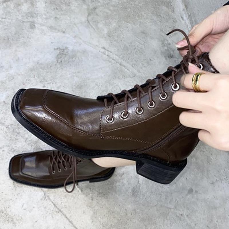 Women Boots Thick Low Heel Ankle Ladies Booties Fashion Sewing Lace-Up Female Winter Short Shoes Causal Square Toe Woman Shoes1, Black
Women Boots Thick Low Heel Ankle Ladies Booties Fashion Sewing Lace-Up Female Winter Short Shoes Causal Square Toe Woman Shoes1, Black