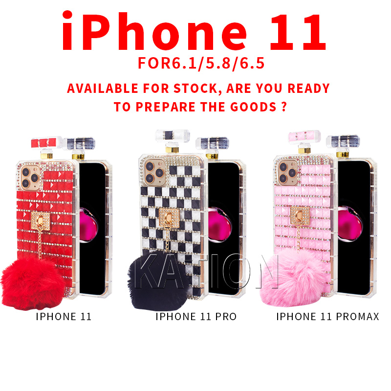 For iPhone 11 Fur Ball Diamond Phone Case Cover IP 11Pro Max Perfume Bottle Bing Bing Diamond Phone Case For iPhone 12, Black&white per color 10pcs moq
For iPhone 11 Fur Ball Diamond Phone Case Cover IP 11Pro Max Perfume Bottle Bing Bing Diamond Phone Case For iPhone 12, Black&white per color 10pcs moq