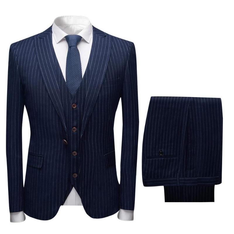 Men Suits 3 Pieces Business Suits Groom Navy/Red/Green Pinstriped Groom Tuxedos For Formal Wedding Suit (Blazer+Pants+Vest, Same as picture
Men Suits 3 Pieces Business Suits Groom Navy/Red/Green Pinstriped Groom Tuxedos For Formal Wedding Suit (Blazer+Pants+Vest, Same as picture