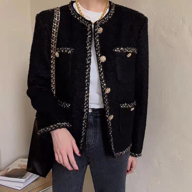 2019 winter new style elegant and fashionable all-match slim suit short jacket women loose tweed woven jacket women, Black;brown
2019 winter new style elegant and fashionable all-match slim suit short jacket women loose tweed woven jacket women, Black;brown