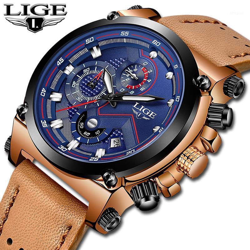 Wristwatches LIGE Mens Watches Top Quartz Clock Sports Watch Men Leather Waterproof Camping Relogio Masculino1, Brown black
Wristwatches LIGE Mens Watches Top Quartz Clock Sports Watch Men Leather Waterproof Camping Relogio Masculino1, Brown black