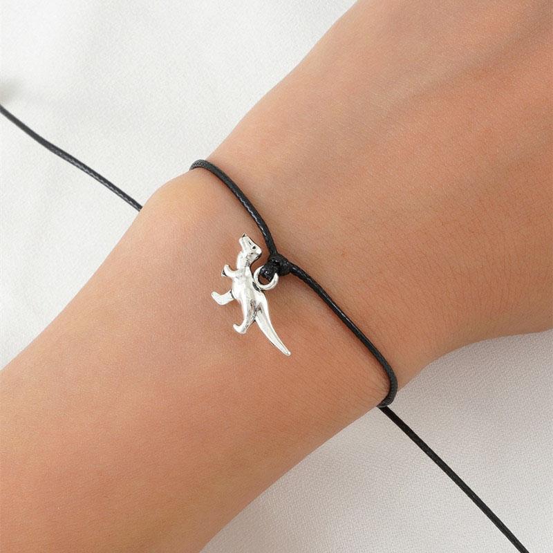 Charm Bracelets Handmade Alloy Dinosaur Shape Bracelet Thin Rope Thread String Hand-woven For Men Women Couples Accessories
Charm Bracelets Handmade Alloy Dinosaur Shape Bracelet Thin Rope Thread String Hand-woven For Men Women Couples Accessories