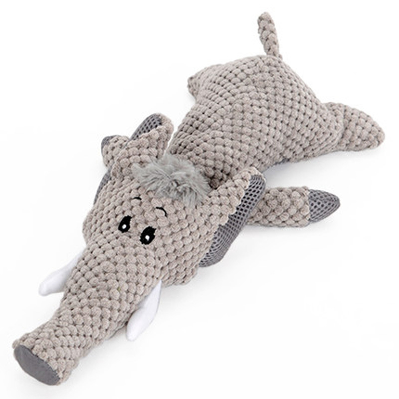 HOOPET Pet Toy Animal Shape Lion Elephant Sound Chew Three Colors Interactive Toys LJ201028