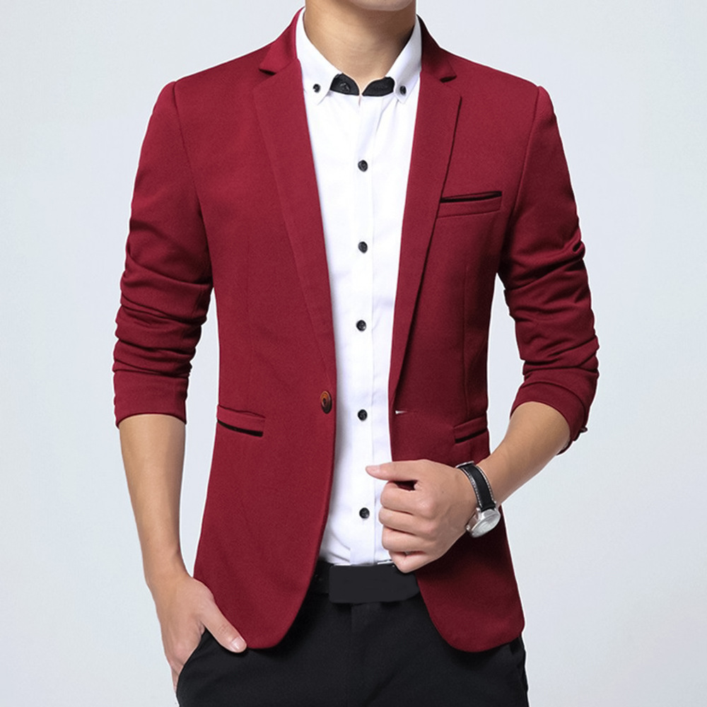 Men's casual suits spring autumn men fashion one buttons Blazers Suit male business casual Blazer high quality, Red
Men's casual suits spring autumn men fashion one buttons Blazers Suit male business casual Blazer high quality, Red
